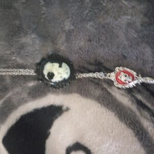 Cameo Silver Necklace and Black Cameo Ring